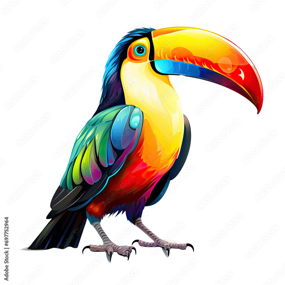 Fototapeta premium Toucan on transparent background