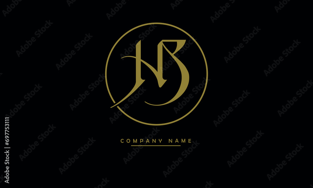 HB, BH, H, B Abstract Letters Logo Monogram HB, BH, H, B Abstract Letters Logo Monogram