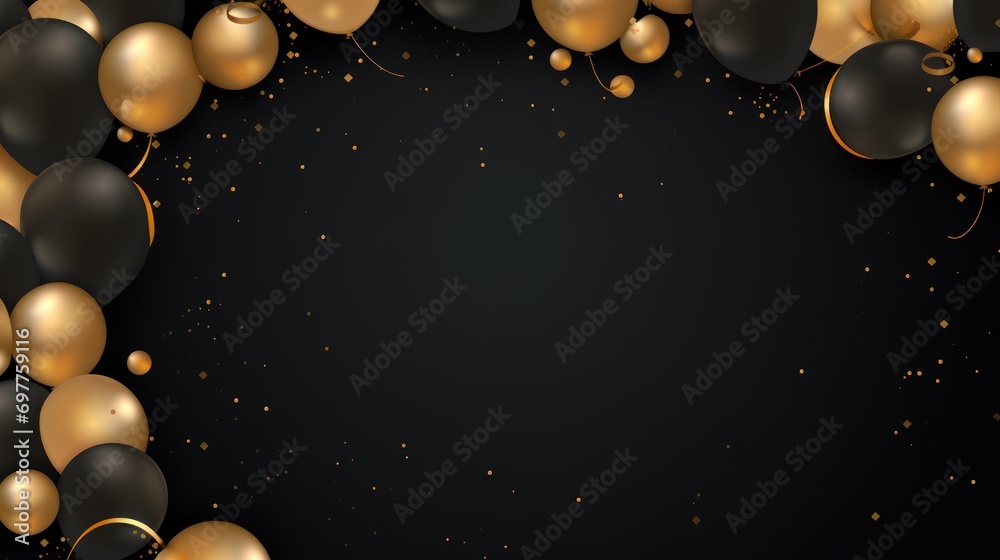 Fototapeta premium Colorful balloons and confetti on white background