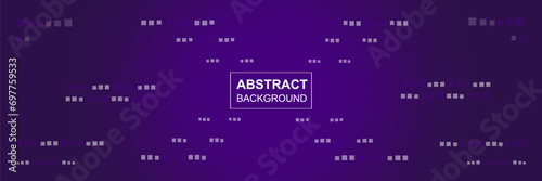 Abstract digital technology futuristic concept square template purple gradient background design