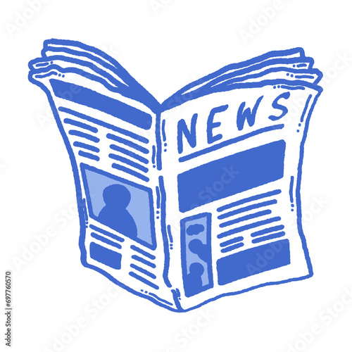 svg newspaper doodle element set
