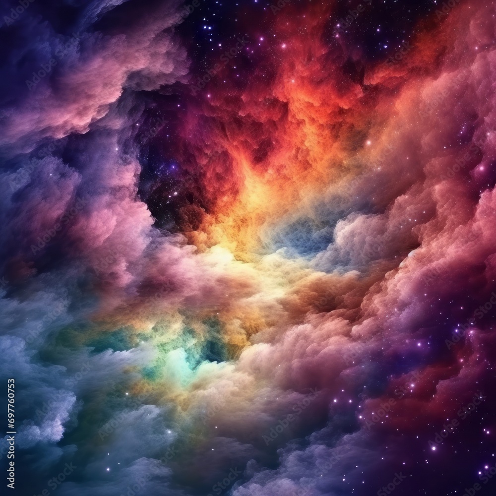 Colorful space galaxy cloud nebula Starry night cosmos, High quality photo