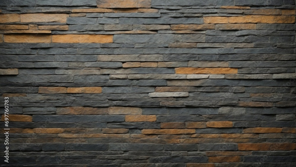 Fototapeta premium Slate texture background. A slate or stone texture, allowing for adding text or graphics in a rustic and earthy setting. Copy space.