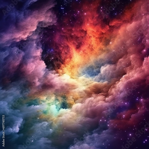 Colorful space galaxy cloud nebula Starry night cosmos, High quality photo