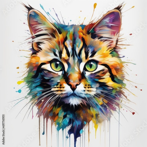 illustration of a cat created with generative AI software © Tatiana