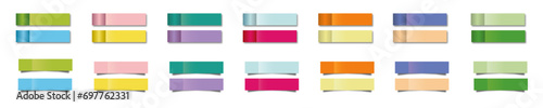 Set of sticky note paper sheets isolated background. Post-it notes collection.