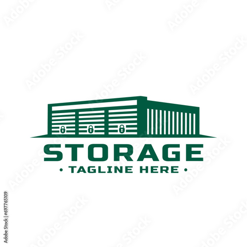 Self storage logo design template. Vector and illustration.