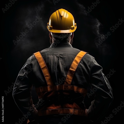 International Labor Day May 1st, worker wearing a helmet