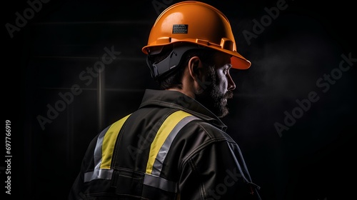 International Labor Day May 1st, worker wearing a helmet