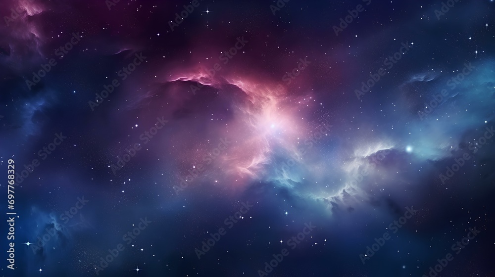 Fototapeta premium Space background with realistic nebula and shining, univesrse,