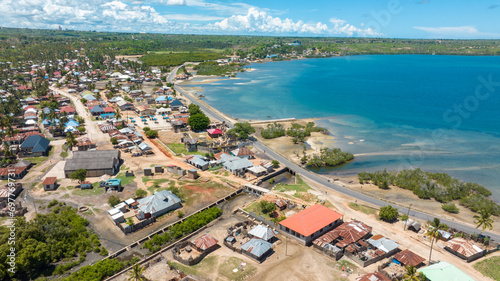 aerial view of Mikindani town in Southern Tanzania © STORYTELLER
