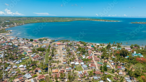 aerial view of Mikindani town in Southern Tanzania