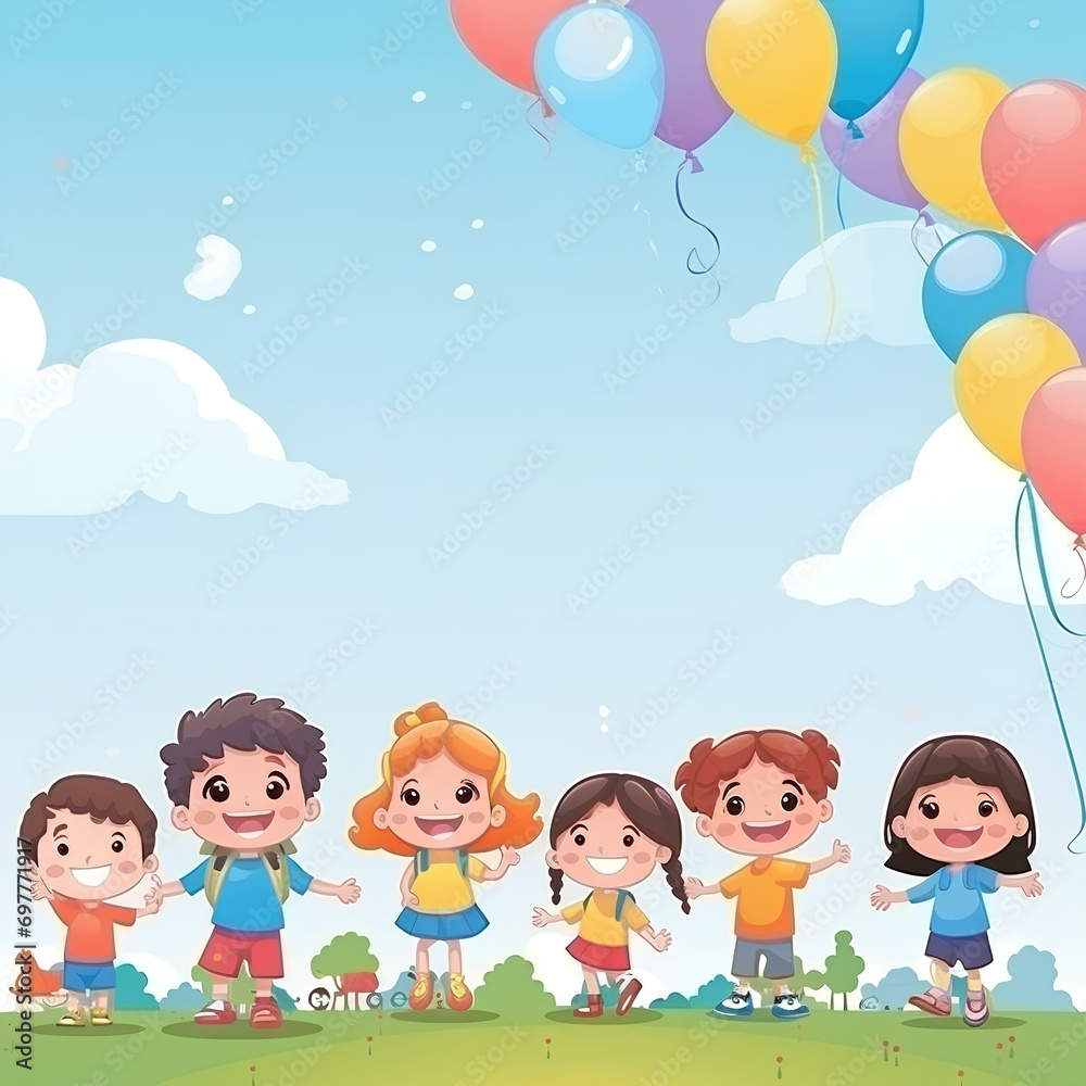 Children's Day illustration for April 30 every year Children's Day illustration for April 30 every year