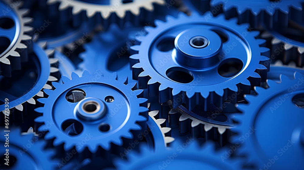 Background or wallpaper of blue tones with gears. Background or wallpaper of blue tones with gears.