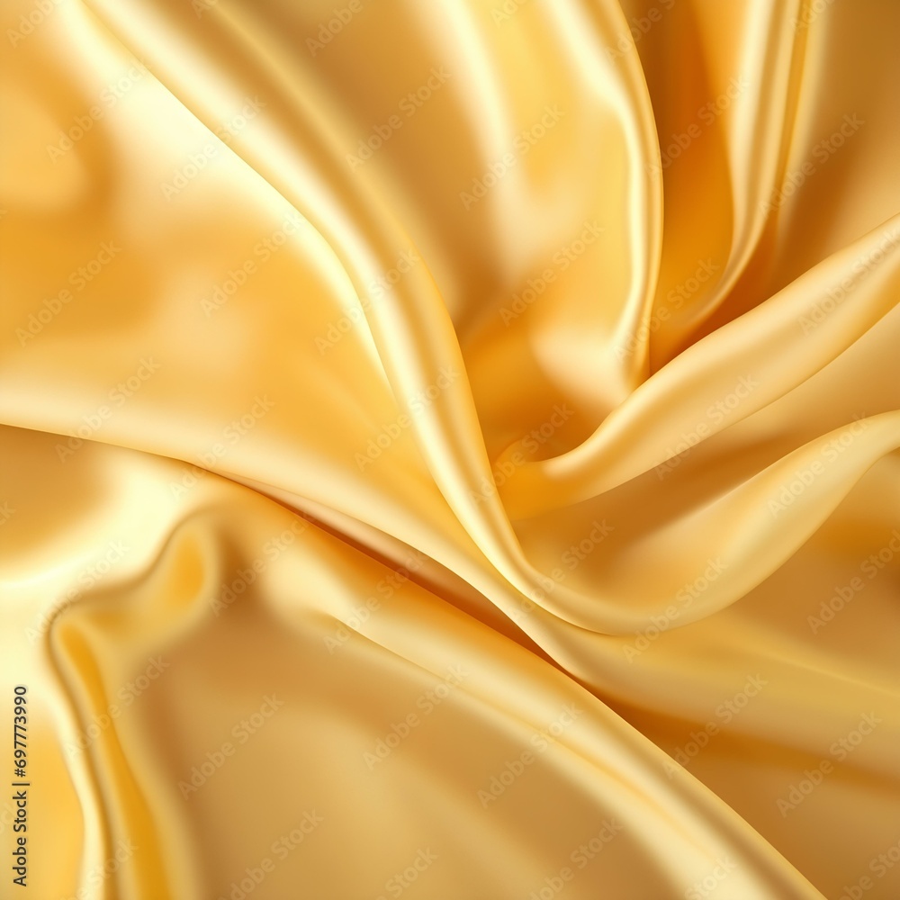 Fototapeta premium Smooth and shiny texture gold color fabric for graphic resources