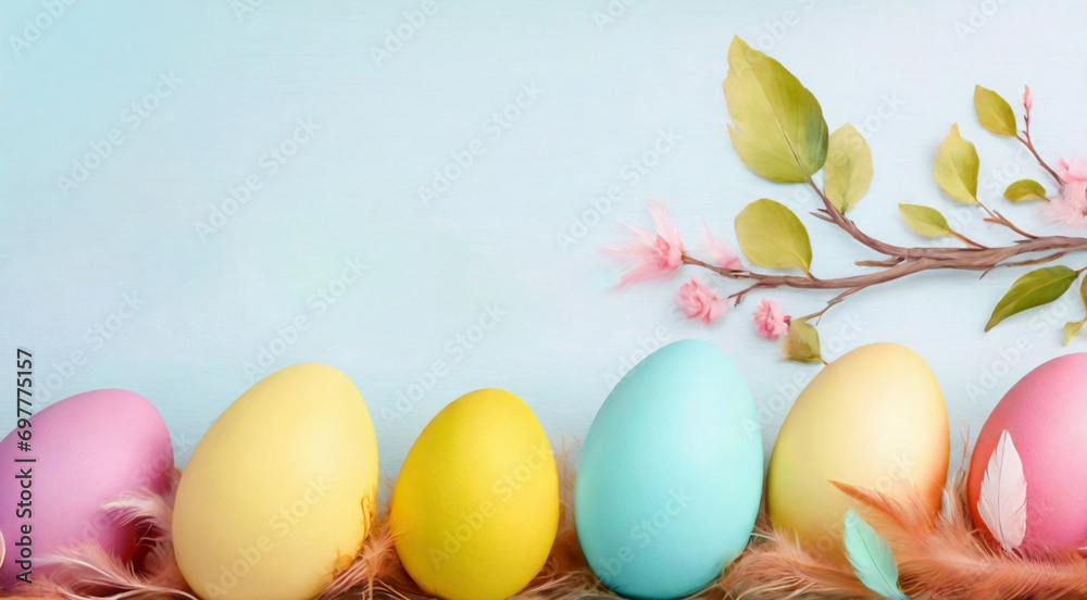 Easter eggs and decor .AI