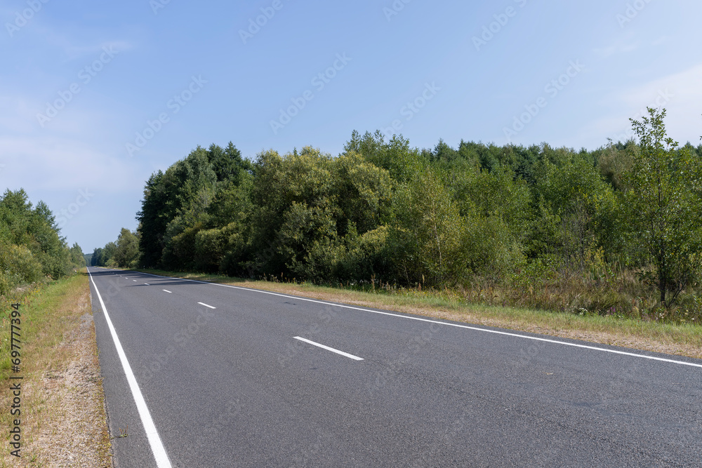Fototapeta premium Narrow paved road for cars
