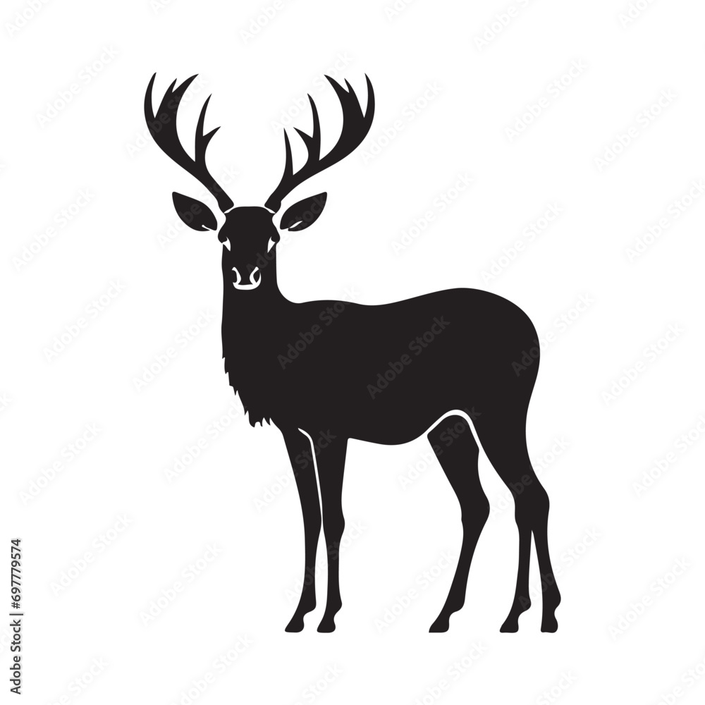 Obraz premium deer silhouette vector