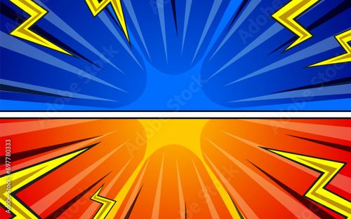 Versus fight background comic style design. Vector illustration