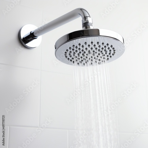 a shower head with water running out of it