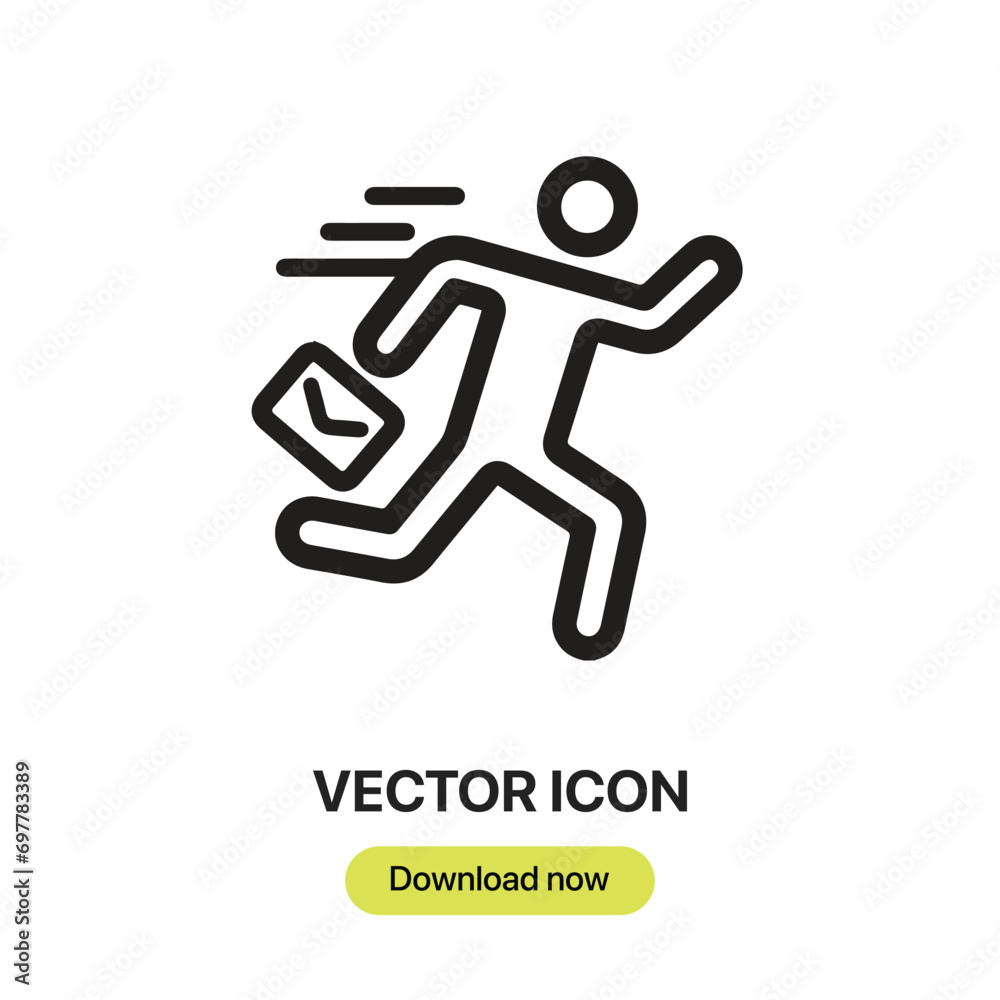 Hurry icon vector. Linear-style sign for mobile concept and web design. Hurry symbol illustration. Pixel vector graphics - Vector. Hurry icon vector. Linear-style sign for mobile concept and web design. Hurry symbol illustration. Pixel vector graphics - Vector.