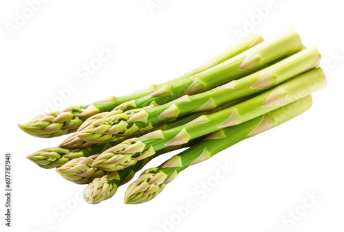 green asparagus isolated on a transparent background