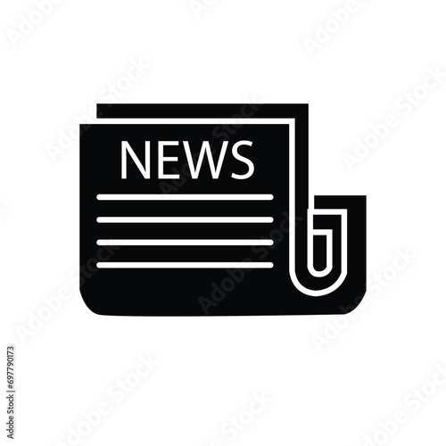 Newspaper icon vector illustration. news paper sign and symbolling