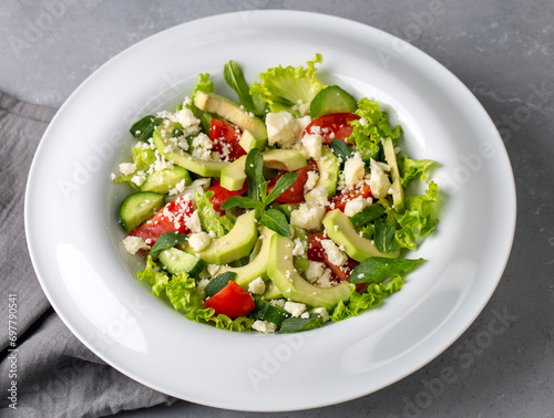 Avocado salad with lettuce ...