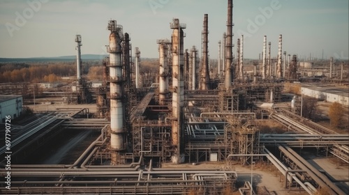 petrol and gas pipeline during the refinery process , generated by AI