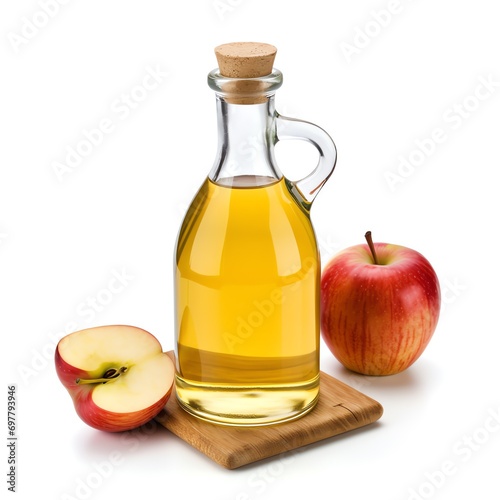 a glass bottle of apple vinegar