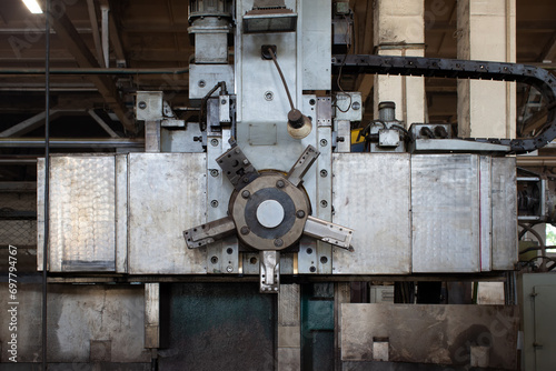 Large industrial machine for the production of steel parts.