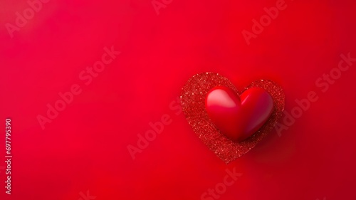 Red heart love romantic passion background.