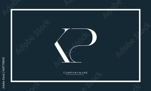 KP or PK Letters Logo Monogram