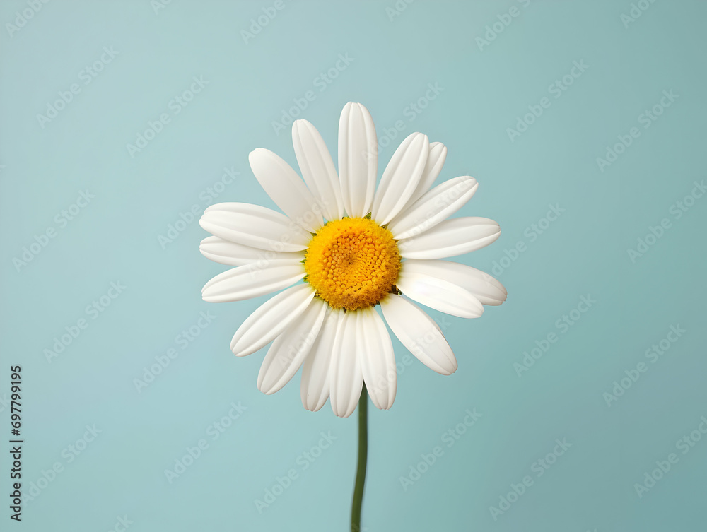 Chamomile flower in studio background, single Chamomile flower, Beautiful flower, ai generated image - obrazy, fototapety, plakaty 