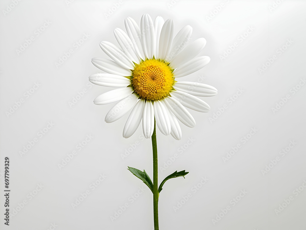 Chamomile flower in studio background, single Chamomile flower, Beautiful flower, ai generated image - obrazy, fototapety, plakaty 