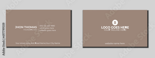 Creative luxury modern corporate double-sided landscape business card and visiting card template.