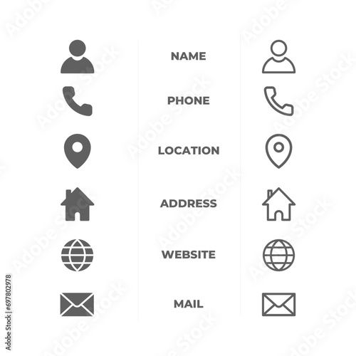 Communication Icons: Flat and Line Art Vector Illustration for Modern Web and Graphic Design