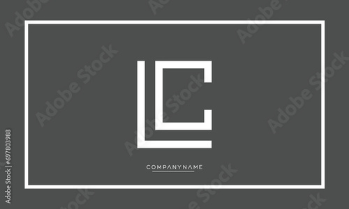 LC or CL Alphabet letters Logo Monogram