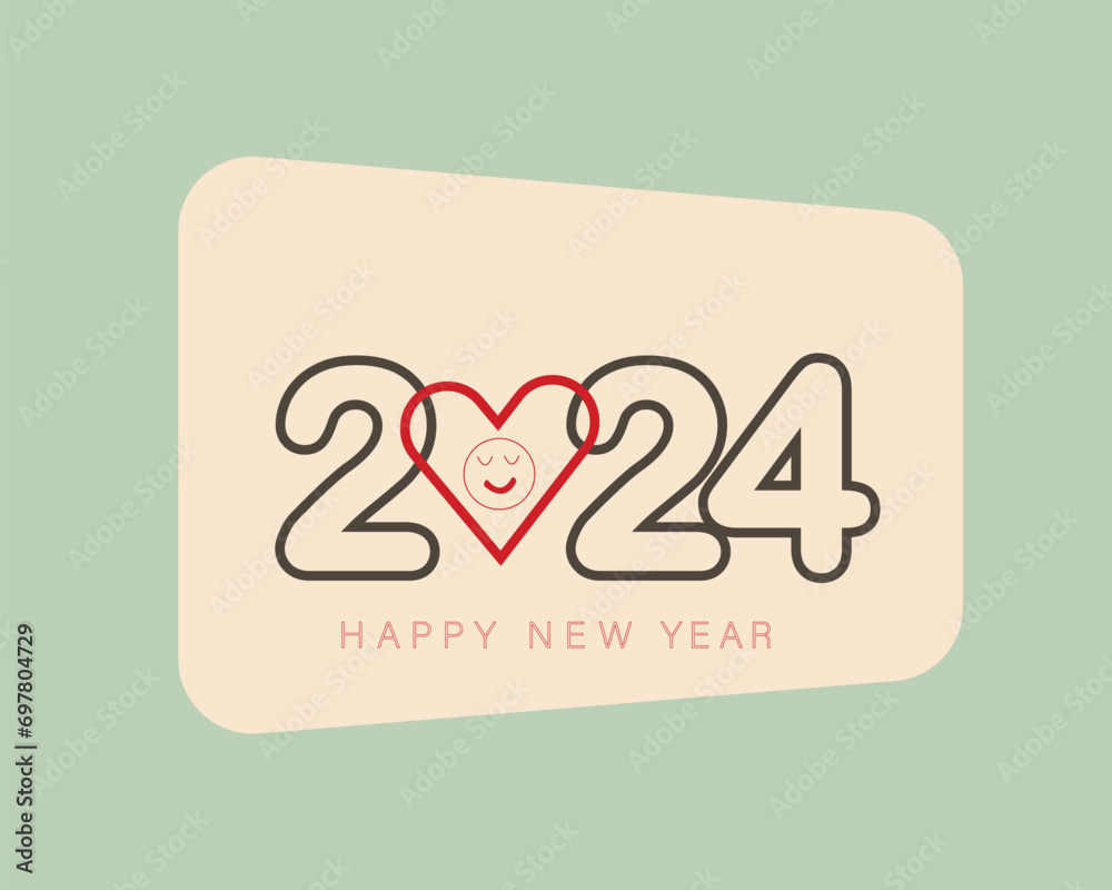 Happy New Year 2024 template design Happy New Year 2024 template design