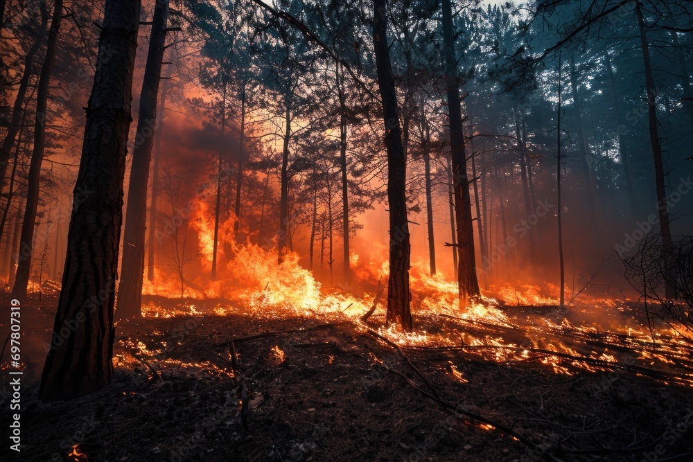 the rising threat of a forest fire the rising threat of a forest fire