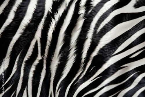 Zebra skin texture background close up