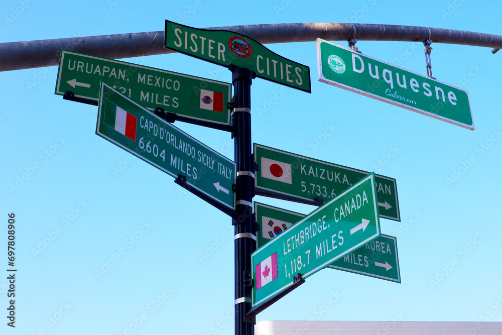 Fototapeta premium Culver City, California: Culver City Sister Cities located at 9770 Culver Blvd