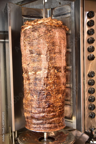 Doner Kebab On Rotating Vertica food meat shwarma shawarma