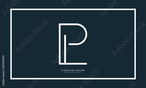 LP or PL Alphabet Letters Logo Monogram
