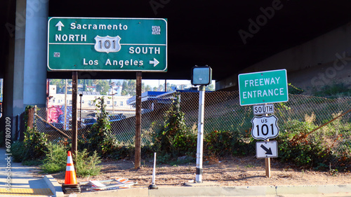 Los Angeles, California: US 101 Freeway Entrance sign photo