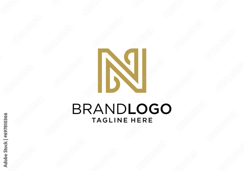 Initial Letter N Logo Design vector Template 