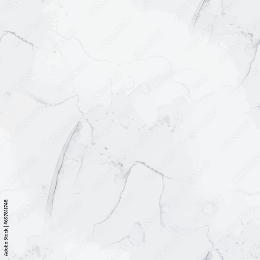 White Marble Slate Pattern. Light Water Color Background. Grey Elegant Texture. White Alcohol Ink Splash. Grey Abstract Background. Light Marble Watercolor. Vector Seamless Painting. Grey Rock Paint.
