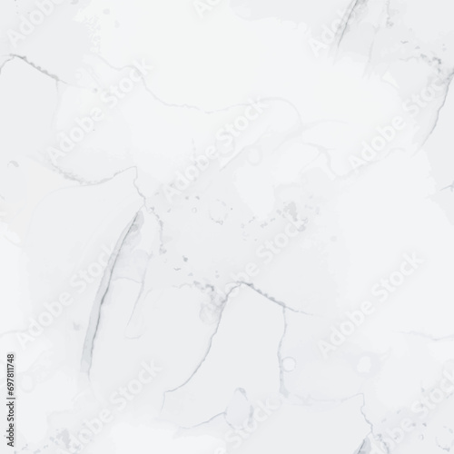 White Marble Slate Pattern. Light Water Color Background. Grey Elegant Texture. White Alcohol Ink Splash. Grey Abstract Background. Light Marble Watercolor. Vector Seamless Painting. Grey Rock Paint.