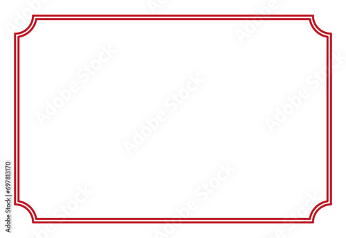 Border frame decoration vector label simple line corner for your photo and text and icons