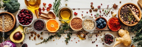 Winter vegetarian, vegan food cooking ingredients
